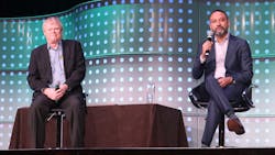 Ben Johnson, product manager at Mitchell 1, and Sandeep Kar, chief strategy officer at Noregon Systems, discussed data and predictive maintenance at Heavy-Duty Aftermarket Week 2022. Ben Johnson, product manager at Mitchell 1, and Sandeep Kar, chief strategy officer at Noregon Systems, discussed data and predictive maintenance at Heavy-Duty Aftermarket Week 2022.