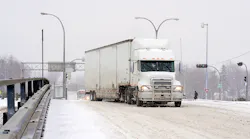 Semi Truck Snow 107255705 Margoe Edwards Dreamstime