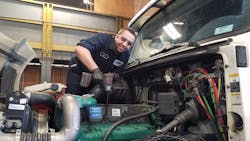 Aim technician John Norwood placed first in the engine and aftertreatment category at TMCSuperTech 2021. Aim technician John Norwood placed first in the engine and aftertreatment category at TMCSuperTech 2021.