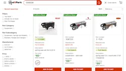 Third-party ecommerce sites help buyers compare parts for the best price, availability, and compatibility.