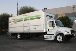 Penske Truck Leasing put a battery-electric eM2 from the Freightliner Innovation Fleet into service with Temco Logistics, a final-mile solutions provider delivering and installing appliances and home goods. The Class 6 electric vehicle is currently being used by Temco for delivery and installation of appliances to residential homes, providing service throughout Northern Orange County (Yorba Linda, Anaheim, Anaheim Hills) and the Inland Empire. Penske Truck Leasing put a battery-electric eM2 from the Freightliner Innovation Fleet into service with Temco Logistics, a final-mile solutions provider delivering and installing appliances and home goods. The Class 6 electric vehicle is currently being used by Temco for delivery and installation of appliances to residential homes, providing service throughout Northern Orange County (Yorba Linda, Anaheim, Anaheim Hills) and the Inland Empire.