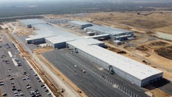 An aerial view of Navistar's new 900,000-sq.-ft. truck manufacturing plant in San Antonio. The OEM also owns an additional 428 acres on-site to possibly double operations. An aerial view of Navistar's new 900,000-sq.-ft. truck manufacturing plant in San Antonio. The OEM also owns an additional 428 acres on-site to possibly double operations.