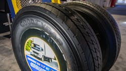 The Goodyear “Electric Drive Ready” Endurance RSA ULT tire. The Goodyear “Electric Drive Ready” Endurance RSA ULT tire.