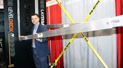 Level Deck inventor Steven Downing demonstrates how the self-leveling beam technology works at TMC 2022 in Orlando, Florida. Level Deck inventor Steven Downing demonstrates how the self-leveling beam technology works at TMC 2022 in Orlando, Florida.