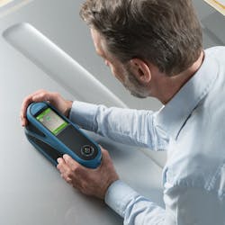 When using PPG's RapidMatch XI tool, the technician should clean and buff the surface and capture five images in the area being painted. The camera is very sensitive and will detect scratches and dirt. When using PPG's RapidMatch XI tool, the technician should clean and buff the surface and capture five images in the area being painted. The camera is very sensitive and will detect scratches and dirt.