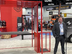 Unfit sales lead Walt Coulter debuts Legend's lightweight van flooring solution—Evolve—at Work Truck Week 2022. Unfit sales lead Walt Coulter debuts Legend's lightweight van flooring solution—Evolve—at Work Truck Week 2022.