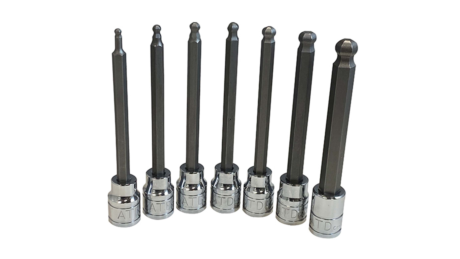 Atd 7 Pc Sae Extra Long Ball End Hex Bit Socket Set 62548aed8f75c