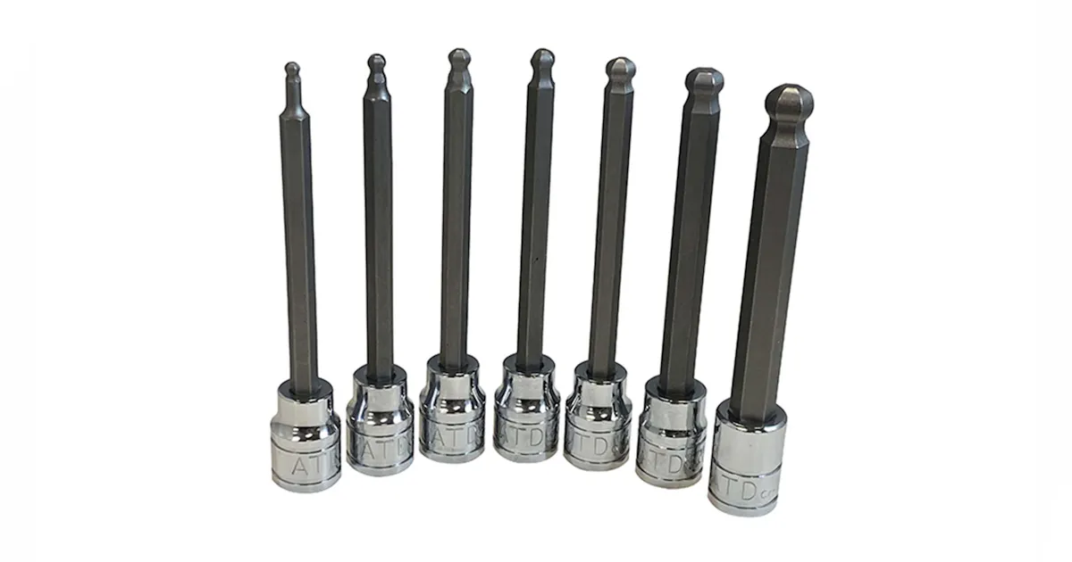 7-pc SAE Extra-Long Ball-End Hex Bit Socket Set, No. ATD-13791 | Fleet ...