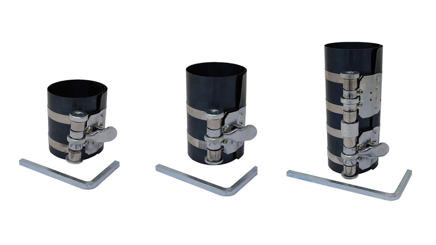 3", 4", and 6" Piston Ring Compressors, Nos. 4021, 4023, and 4024