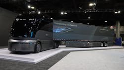 Hyundai's HDC-6 Neptune Concept hydrogen fuel cell truck. Hyundai's HDC-6 Neptune Concept hydrogen fuel cell truck.