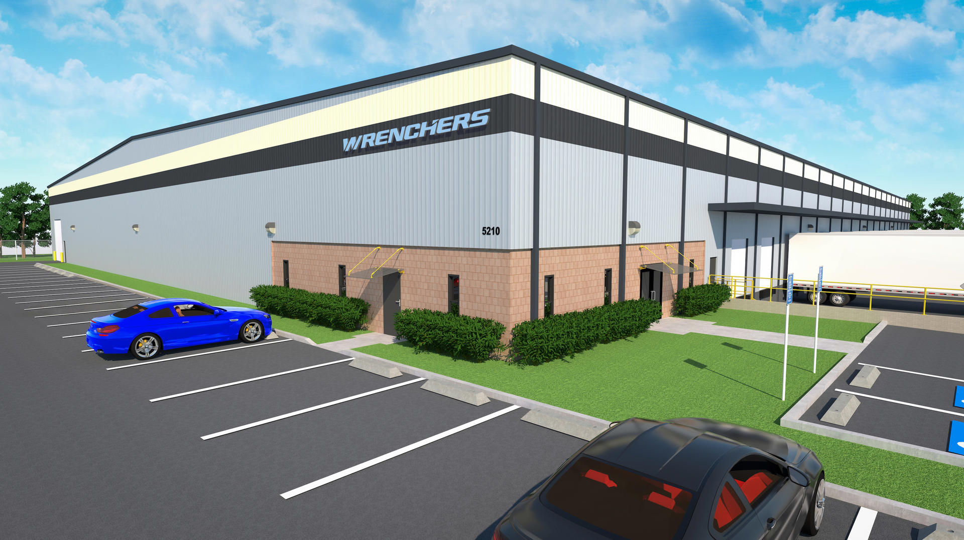 A rendering of the company's Alabama distribution center.