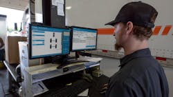 Trimble Transportation offers a TMT solution that provides real-time communication between drivers and technicians. Trimble Transportation offers a TMT solution that provides real-time communication between drivers and technicians.