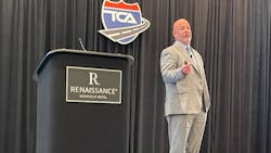 David Heller, the Truckload Carriers Association's VP of government affairs, during his regulatory update at TCA's Safety & Security Meeting in Nashville. David Heller, the Truckload Carriers Association's VP of government affairs, during his regulatory update at TCA's Safety & Security Meeting in Nashville.