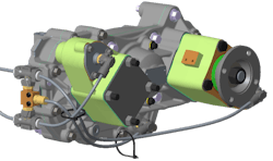 Volvo’s transmission PTO T4X-J3X (PTRD-D4), a transmission-mounted clutch dependent power take-off (PTO) with two independently clutched rearward facing connections. Volvo’s transmission PTO T4X-J3X (PTRD-D4), a transmission-mounted clutch dependent power take-off (PTO) with two independently clutched rearward facing connections.