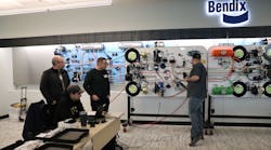 Bendix Commercial Vehicle Systems' headquarters in Avon, Ohio, includes working “air boards” to help techs visualize the systems and run troubleshooting exercises. Bendix Commercial Vehicle Systems' headquarters in Avon, Ohio, includes working “air boards” to help techs visualize the systems and run troubleshooting exercises.