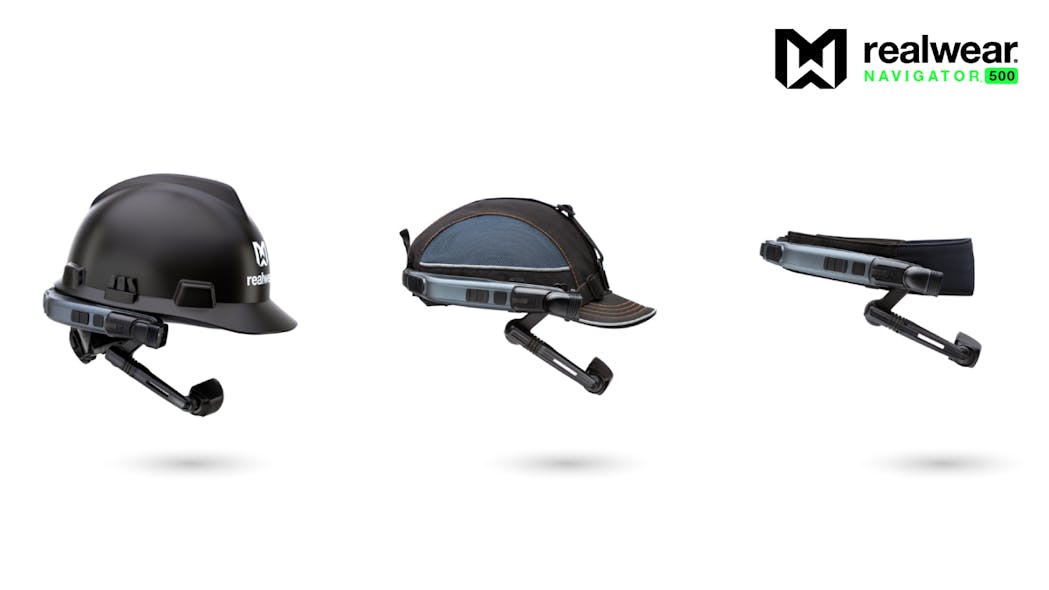 The Navigator 500 works with hard hats, bump caps, or a bare head.
