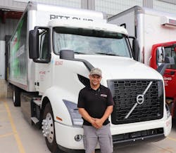 Pitt Ohio Joel Melon likes driving an electric truck on his urban route through Cleveland because it's quieter, offers a smoother ride, and there's no smell of diesel. Pitt Ohio Joel Melon likes driving an electric truck on his urban route through Cleveland because it's quieter, offers a smoother ride, and there's no smell of diesel.