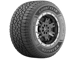 The Goodyear Wrangler Workhorse AT is an all-terrain tire that delivers strong traction on and off road, enabling drivers to access remote job sites. The Goodyear Wrangler Workhorse AT is an all-terrain tire that delivers strong traction on and off road, enabling drivers to access remote job sites.