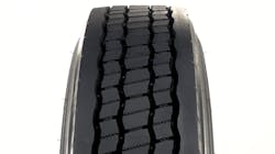 The Bandag B713 FuelTech drive tire tread from Bridgestone Americas proprietary compound that delivers 30% longer wear life and 7% better wear for more miles of low fuel cost performance; 3D siping featuring 130% more biting edges for improved traction; and a continuous shoulder design that distributes weight and torque more evenly to fight irregular wear, which can lead to premature tire removal. The Bandag B713 FuelTech drive tire tread from Bridgestone Americas proprietary compound that delivers 30% longer wear life and 7% better wear for more miles of low fuel cost performance; 3D siping featuring 130% more biting edges for improved traction; and a continuous shoulder design that distributes weight and torque more evenly to fight irregular wear, which can lead to premature tire removal.