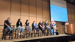 The keynote panel discussion at the ASE Instructor Training Conference featured several female automotive service professionals, students, and instructors.