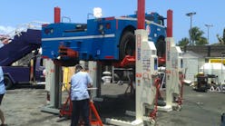 Hawaiian Airlines uses Stertil-Koni&rsquo;s Mobile Column Lifts to perform maintenance on a pushback tractor.