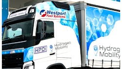 Westport displays its H2 HPDI fuel system-equipped demonstrator truck at IAA Transportation 2022 in Hanover, Germany, September 20-25, 2022. Westport displays its H2 HPDI fuel system-equipped demonstrator truck at IAA Transportation 2022 in Hanover, Germany, September 20-25, 2022.