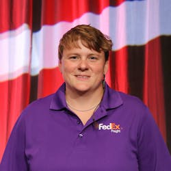 FedEx Freight shop technician Bonnie Greenwood placed second at TMCSuperTech 2022, the highest score ever for a female technician.
