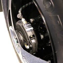 Aperia’s Halo tire inflation system charges itself back up as the tire rolls. Aperia’s Halo tire inflation system charges itself back up as the tire rolls.