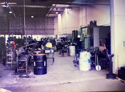 The BendPak machine shop where the company made all its bender machine components and pipe bender tooling around 1985. The BendPak machine shop where the company made all its bender machine components and pipe bender tooling around 1985.