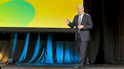 ATA president and CEO Chris Spear deliver state of industry address during MCE 2022. ATA president and CEO Chris Spear deliver state of industry address during MCE 2022.