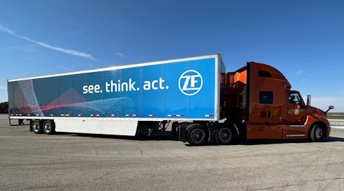 Industry media had the chance to drive two tractors, one equipped with a traditional hydraulic steering system and the other equipped with ZF&apos;s electric power steering, on a track at the Transportation Research Center just outside Columbus, Ohio.