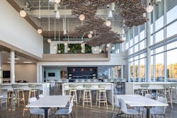 The bistro can seat 100 people, with more room on the outdoor patio. The bistro can seat 100 people, with more room on the outdoor patio.