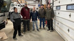 Pictured left to right, the team at Griffin Pavement Striping in Columbus, Ohio: Beth Peyton, Chris Wood, Eric Moore, Rich Gleason, and Frank Johnson.