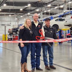 From left to right: Ashley Chitwood, vice president of marketing; Jim Mathis, president and CEO; Dave Kuhn, director of facilities; at WyoTech's ribbon-cutting ceremony on Nov. 19, 2022. From left to right: Ashley Chitwood, vice president of marketing; Jim Mathis, president and CEO; Dave Kuhn, director of facilities; at WyoTech's ribbon-cutting ceremony on Nov. 19, 2022.