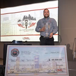 Christopher Johnson, a Technician 4 at Ryder Systems and winner of the 2022 Ryder Top Tech competition offered some insight for fellow technicians on how to navigate today’s diagnostics. “Be open to always learning,” he said. “Technology is changing rapidly with vehicles today. Being well versed on how and where to find the information, manuals, and wiring diagrams is important in being able to come up with a solution to fix any problem.” Christopher Johnson, a Technician 4 at Ryder Systems and winner of the 2022 Ryder Top Tech competition offered some insight for fellow technicians on how to navigate today’s diagnostics. “Be open to always learning,” he said. “Technology is changing rapidly with vehicles today. Being well versed on how and where to find the information, manuals, and wiring diagrams is important in being able to come up with a solution to fix any problem.”