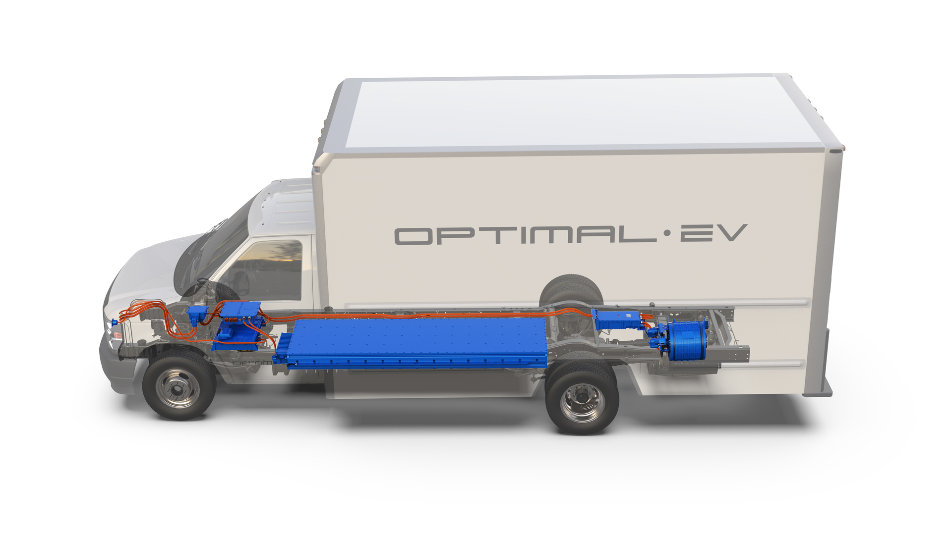 E1 R Side View Ghosted Box Truck