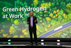 Plug Power CEO Andy Marsh presents the company's plans for the rest of the decade, which include scaling hydrogen production to 500 tons per day by 2026, and increasing revenue from $1.4 billion in 2023 to $20 billion in 2030. Plug Power CEO Andy Marsh presents the company's plans for the rest of the decade, which include scaling hydrogen production to 500 tons per day by 2026, and increasing revenue from $1.4 billion in 2023 to $20 billion in 2030.