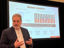 Joe Mejaly of Cummins-Meritor emphasized the integration aspects of Meritor&apos;s existing portfolio and market share into the broader Cummins presence during HDAW 2023.