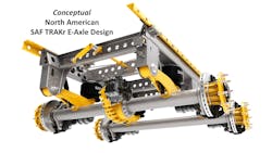 Conceptual North American SAF TRAKr e-axle design