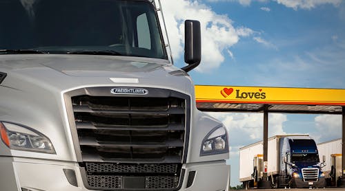 Love&apos;s is will work directly with local Freightliner dealers to supply parts and service trucks beginning this spring.