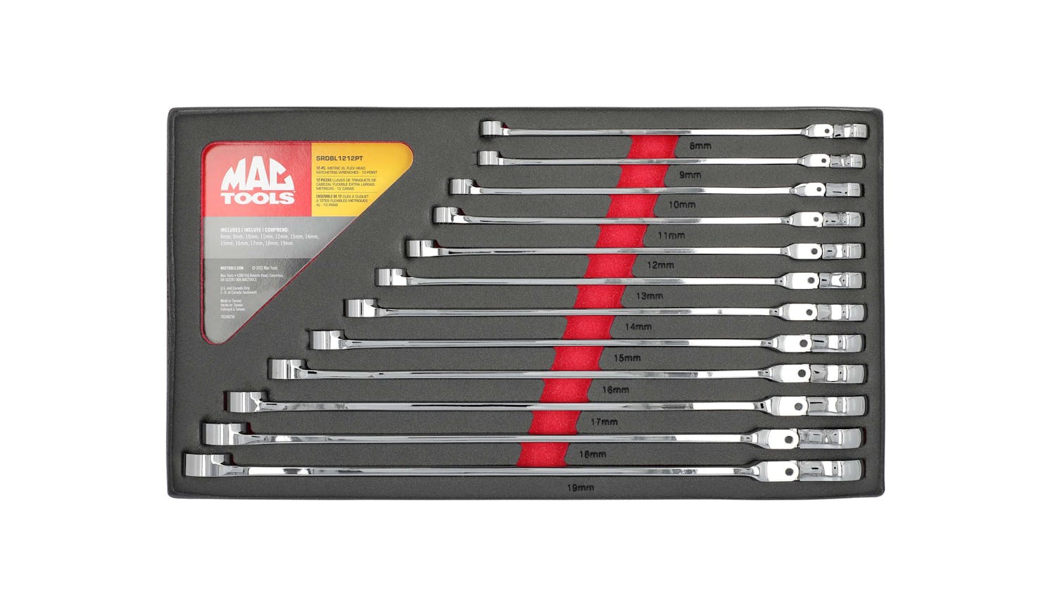 SAE and Metric XL Fixed/Flex Head Ratcheting Wrench Sets, Nos