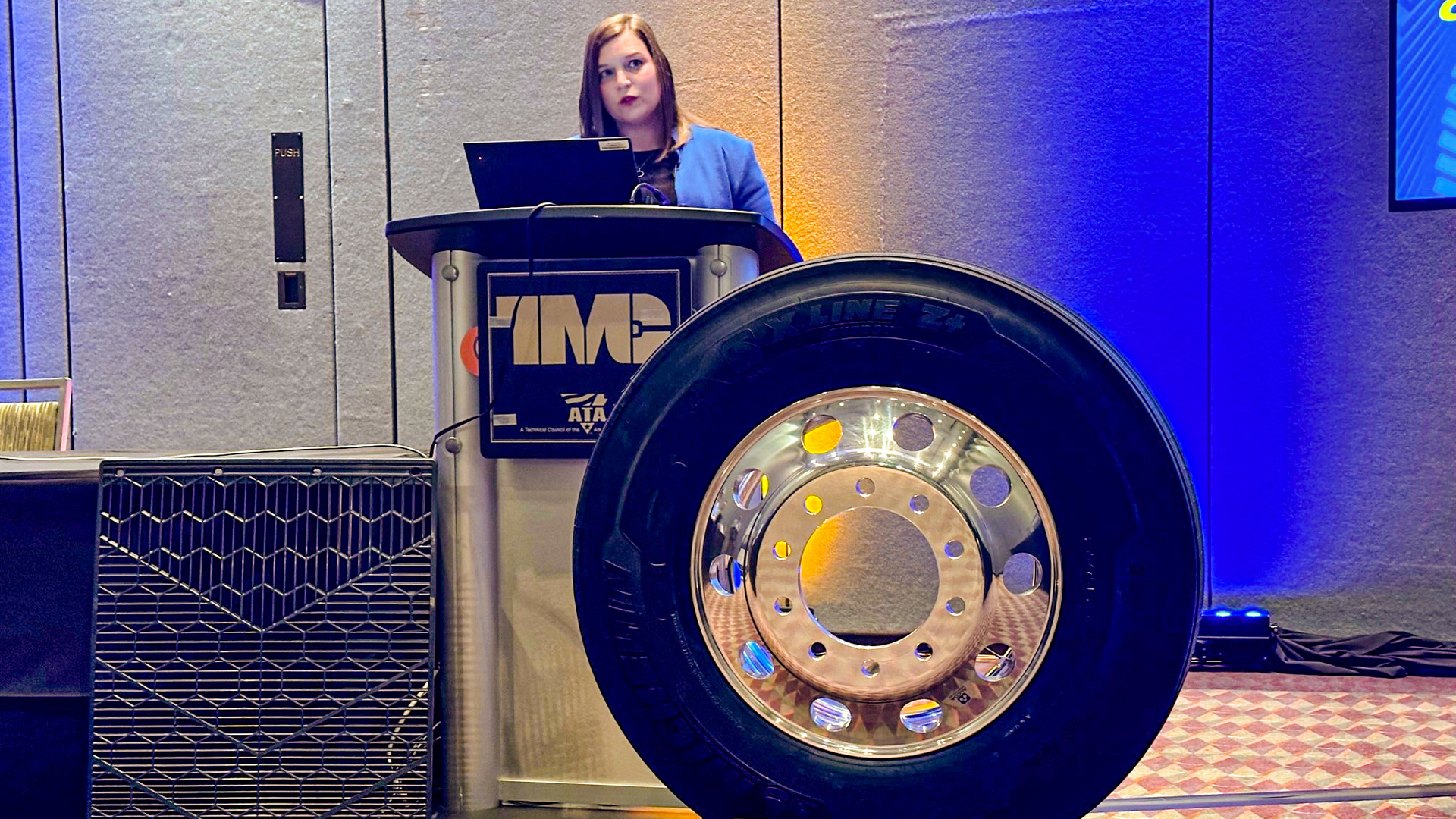 Karen Schwartz, B2B VP of marketing for Michelin North America, details the tire maker's new X Line Energy Z+ steer tire.