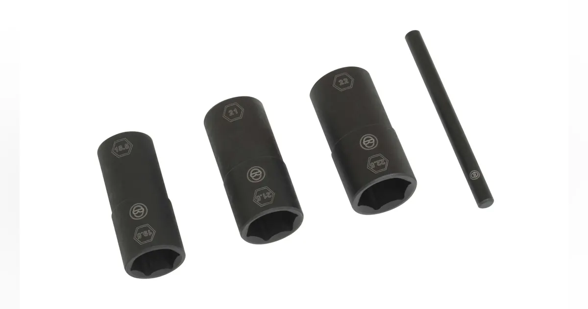Lisle O2 Socket Set 4-pc Flip Socket Set, No. 13050 | Fleet Maintenance