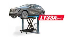 Rotary's wide two-post lift and table Rotary's wide two-post lift and table