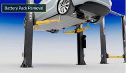 BendPak's AP series lift is ideal for EVs. BendPak's AP series lift is ideal for EVs.