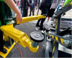 BendPak's two-post lift arms are redesigned for a lower profile and to reach in further. BendPak's two-post lift arms are redesigned for a lower profile and to reach in further.