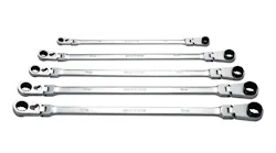 5-pc Reversible Double Box Flex Ratcheting Wrench Set, No. SRWFXLM52T