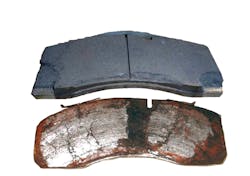 Pad surface damage Pad surface damage