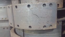 Brake pad cracking Brake pad cracking