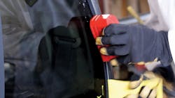 Inductor Glass Blasters help technicians safely remove damaged windshields for replacement. Inductor Glass Blasters help technicians safely remove damaged windshields for replacement.